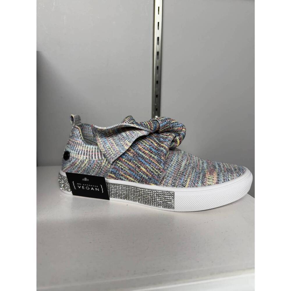 NEW BERNIE MEV women's spark serenity sneakers in light rainbow